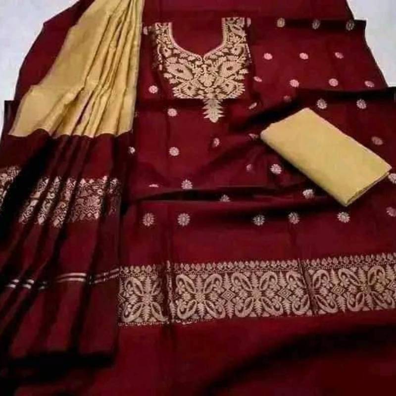 2 জামদানি থ্রি-পিস - Image 1